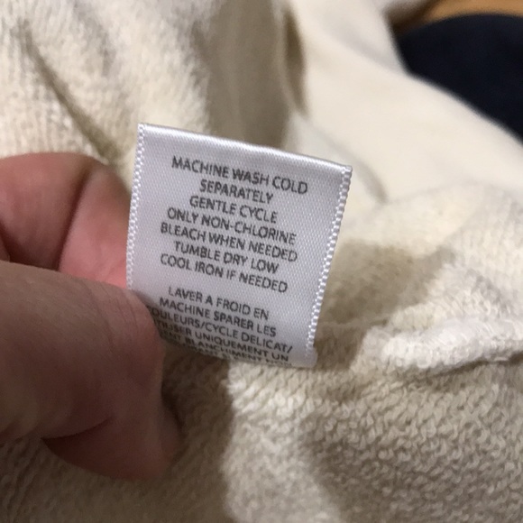 🇺🇸 NSF Camila Pullover Small Striped Quarter Zip Up Sweatshirt Cream USA Made - Picture 10 of 15